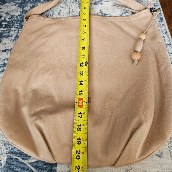 Biba Large Hobo Shoulder Bag in soft pink/beige color - Picture 6 of 7